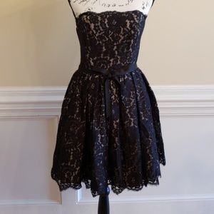 Neiman Marcus Black & Tan Lace Dress